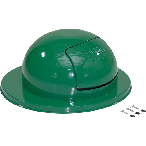 Drum Waste Disposal Top, Dome Lid, Metal, Fits Container Size: 23-1/2" Dia. Duraquip Inc
