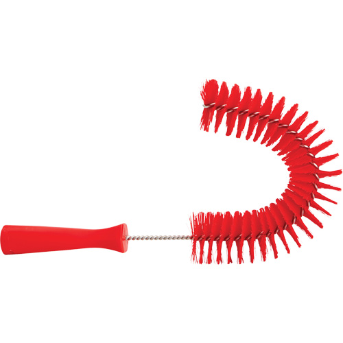 Brosse recourb&eacute;e, Soies Moyen/Ferme, Longueur de 15-1/2", Rouge Duraquip Inc