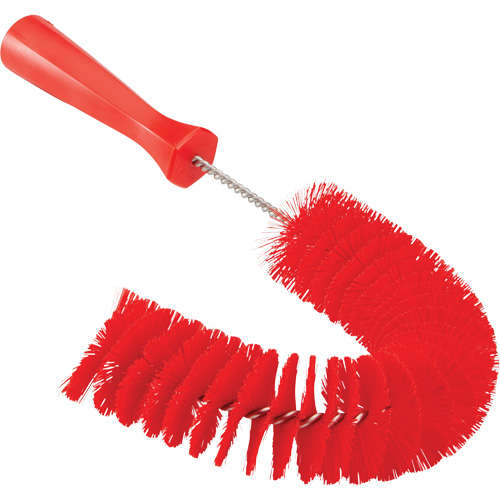 Brosse recourb&eacute;e, Soies Moyen/Ferme, Longueur de 15-1/2", Rouge Duraquip Inc