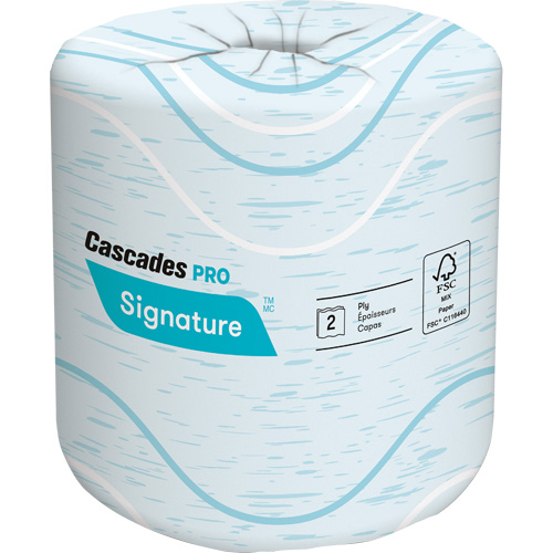 Papier hygi&eacute;nique Pro Signature, 2 Pli, 400 Feuilles/Rouleu, Longueur 133', Blanc Duraquip Inc