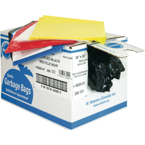 Industrial Garbage Bags, 3X Strong, 35" W x 50" L, 2.7 mils, Orange Duraquip Inc