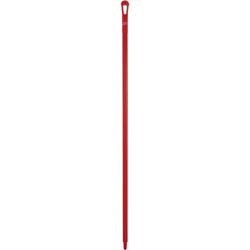 Ultra Hygiene Handle, Broom/Scraper/Squeegee, Red, Ergonomic, 59" L Duraquip Inc