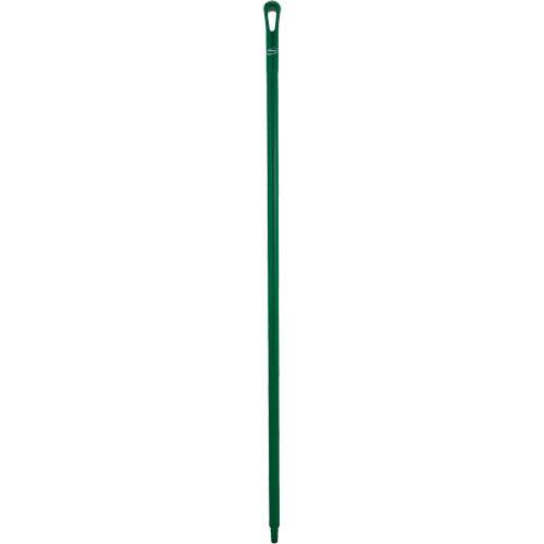 Ultra Hygiene Handle, Broom/Scraper/Squeegee, Green, Ergonomic, 59" L Duraquip Inc
