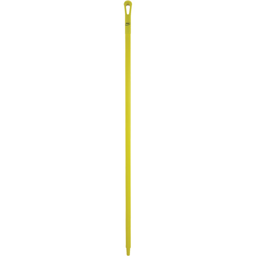Ultra Hygiene Handle, Broom/Scraper/Squeegee, Yellow, Ergonomic, 59" L Duraquip Inc