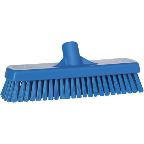 Deck & Wall Scrub Brush, Stiff Bristles, 12", Polyester, Blue Duraquip Inc