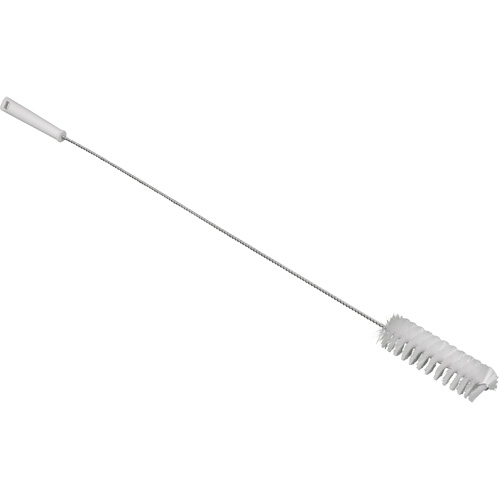 Brosse avec manche flexible, Soies Moyen, Longueur de 36", Blanc Duraquip Inc