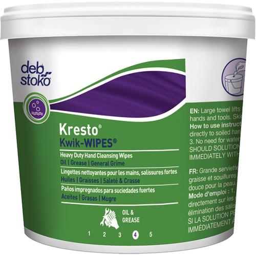 Serviettes Kresto Kwik-Wipes, 130 lingettes, 12" x 10" Duraquip Inc