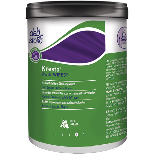 Serviettes Kresto Kwik-Wipes, 70 lingettes, 12" x 10" Duraquip Inc