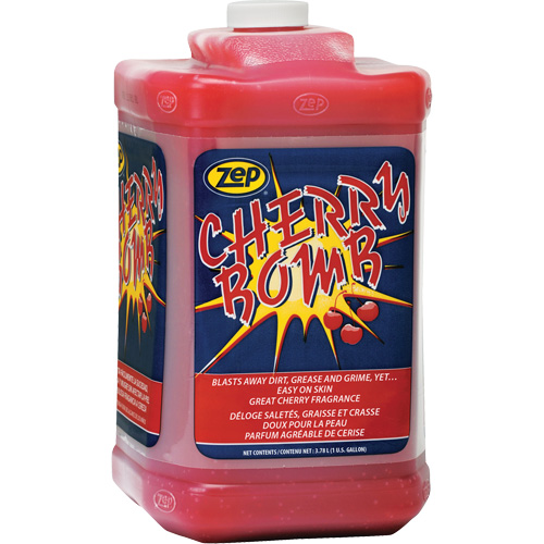 Nettoyant surpuissant pour les mains Cherry Bomb, Pierre ponce, 3,78 L, Bouteille, Cerise Duraquip Inc