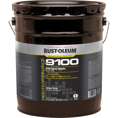 Base de mastic &eacute;poxy DTM du syst&egrave;me 9100, Gris argent&eacute;, 5 gal., Seau Duraquip Inc