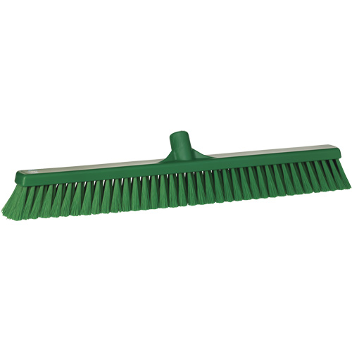 T&ecirc;te de balai-brosse pour petites particules, Crins Fin, 24", Polyester, Vert Duraquip Inc