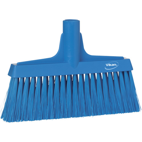 Upright Broom Head, Coarse/Fine Bristles, 10-1/4", Polyester, Blue Duraquip Inc
