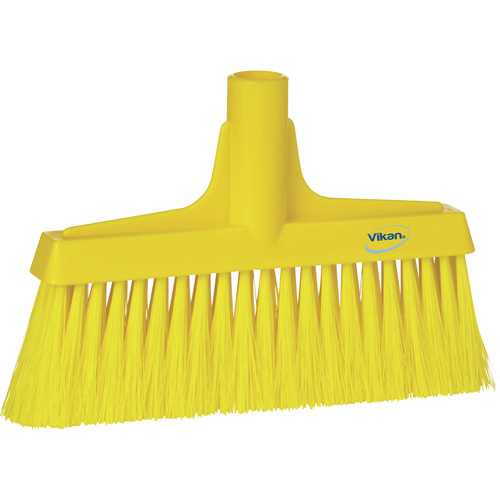 Upright Broom Head, Coarse/Fine Bristles, 10-1/4", Polyester, Yellow Duraquip Inc