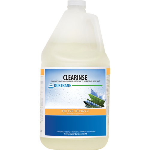 Nettoyant et d&eacute;graissant moussant Clearinse, 4 L, Cruche Duraquip Inc