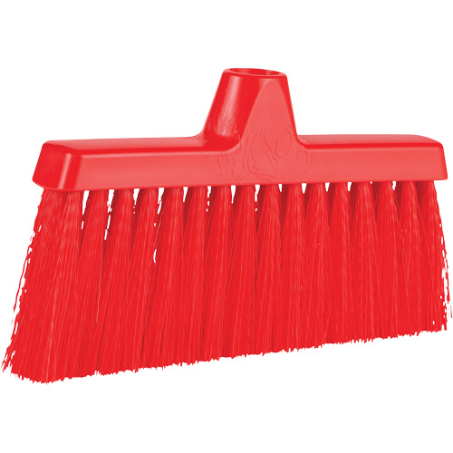 Balai oblique ColorCore, Crins Moyen, 10", Polypropyl&egrave;ne, Rouge Duraquip Inc