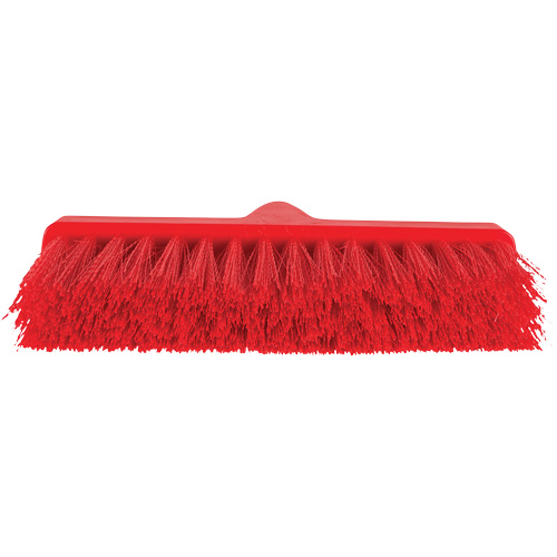 Balai oblique ColorCore, Crins Moyen, 10", Polypropyl&egrave;ne, Rouge Duraquip Inc