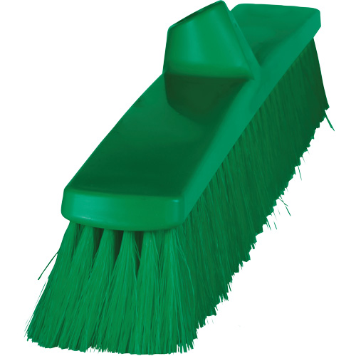 ColorCore Push Broom, Fine Bristles, 24", Polypropylene, Green Duraquip Inc