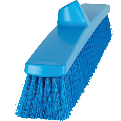 ColorCore Push Broom, Fine Bristles, 24", Polypropylene, Blue Duraquip Inc
