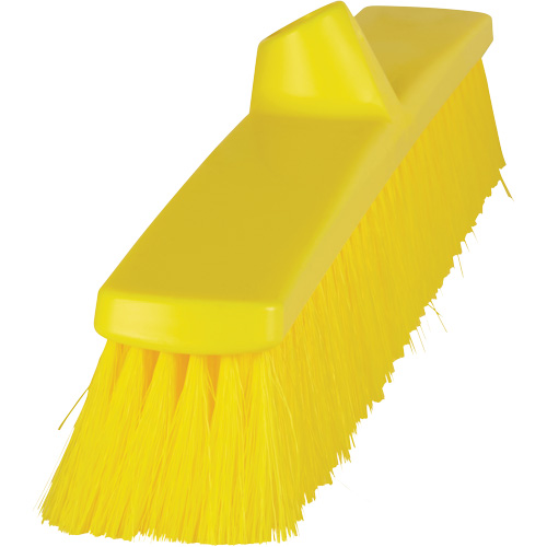 ColorCore Push Broom, Fine Bristles, 24", Polypropylene, Yellow Duraquip Inc