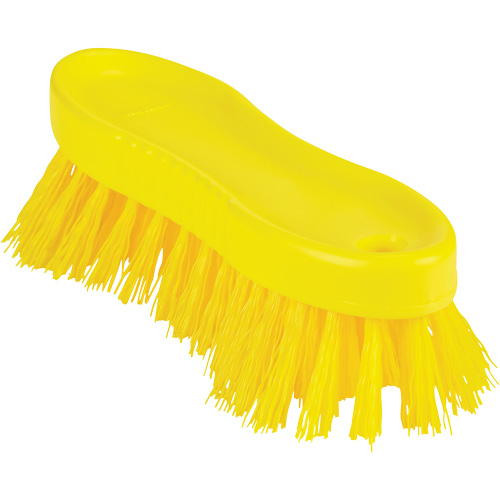 ColorCore Hand Brush, Stiff Bristles, 6" Long, Yellow Duraquip Inc
