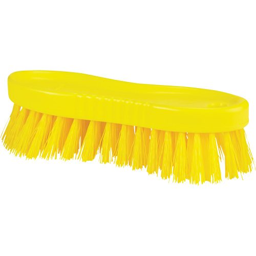 ColorCore Hand Brush, Stiff Bristles, 6" Long, Yellow Duraquip Inc