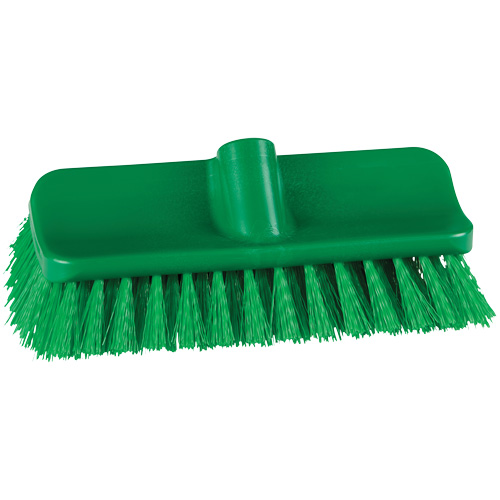Brosse &agrave; angle double ColorCore pour surfaces hautes et basses, Soies Ferme, Longueur de 10", Vert Duraquip Inc