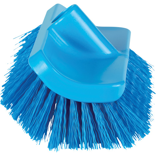 Brosse &agrave; angle double ColorCore pour surfaces hautes et basses, Soies Ferme, Longueur de 10", Bleu Duraquip Inc