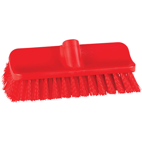 Brosse &agrave; angle double ColorCore pour surfaces hautes et basses, Soies Ferme, Longueur de 10", Rouge Duraquip Inc