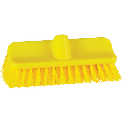 Brosse &agrave; angle double ColorCore pour surfaces hautes et basses, Soies Ferme, Longueur de 10", Jaune Duraquip Inc