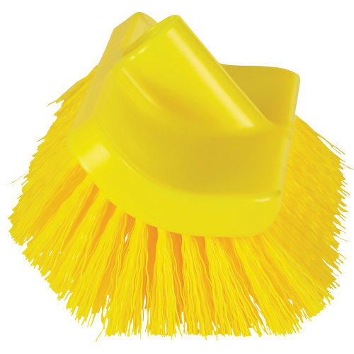Brosse &agrave; angle double ColorCore pour surfaces hautes et basses, Soies Ferme, Longueur de 10", Jaune Duraquip Inc