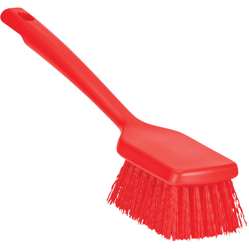 Brosse &agrave; manche court ColorCore, Soies Ferme, Longueur de 12", Rouge Duraquip Inc