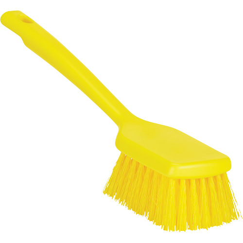 Brosse &agrave; manche court ColorCore, Soies Ferme, Longueur de 12", Jaune Duraquip Inc
