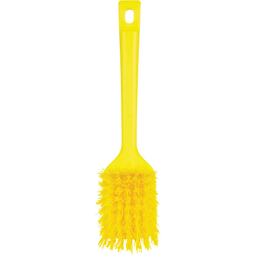 Brosse &agrave; manche court ColorCore, Soies Ferme, Longueur de 12", Jaune Duraquip Inc