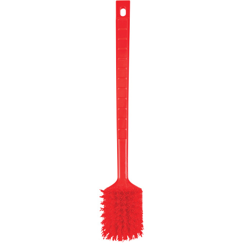 ColorCore Long Handle Brush, Stiff Bristles, 20" Long, Red Duraquip Inc