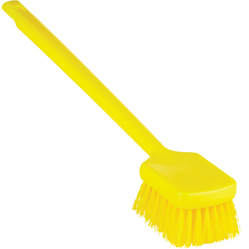 Brosse &agrave; manche long ColorCore, Soies Ferme, Longueur de 20", Jaune Duraquip Inc