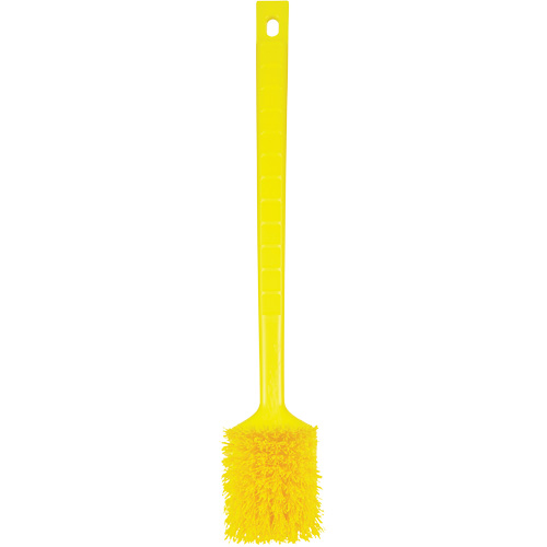 Brosse &agrave; manche long ColorCore, Soies Ferme, Longueur de 20", Jaune Duraquip Inc