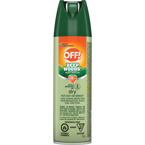 OFF! Deep Woods&reg; Insect Repellent, 25% DEET, Aerosol, 113 g Duraquip Inc