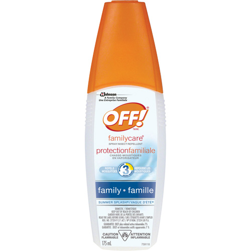 OFF! FamilyCare&reg; Summer Splash&reg; Insect Repellent, 7% DEET, Spray, 175 ml Duraquip Inc
