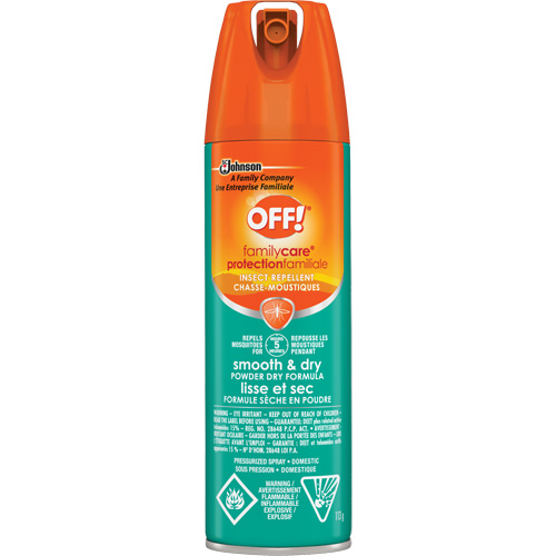 OFF! FamilyCare&reg; Smooth & Dry Insect Repellent, 15% DEET, Aerosol, 113 g Duraquip Inc