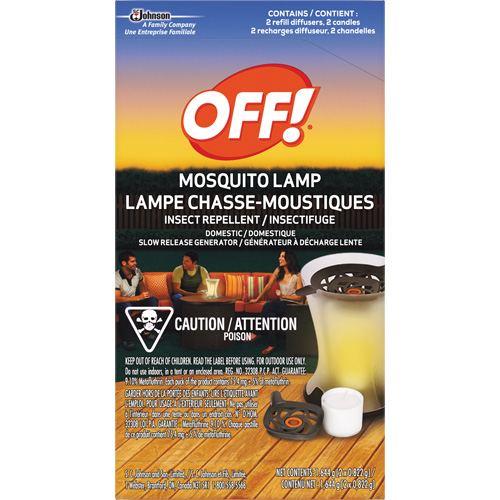 OFF! PowerPad&reg; Mosquito Repellent Lamp Refills, DEET Free, Refill, 1.644 g Duraquip Inc