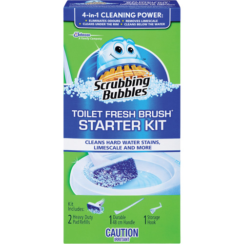 Trousse de d&eacute;marrage de brosse pour cuvettes Scrubbing Bubbles Fresh Brush, Recharge Duraquip Inc