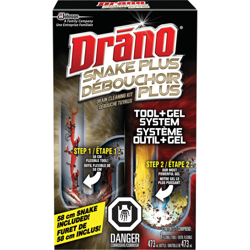Drano&reg; Gel & Snake Tool Drain Cleaner Kit Duraquip Inc