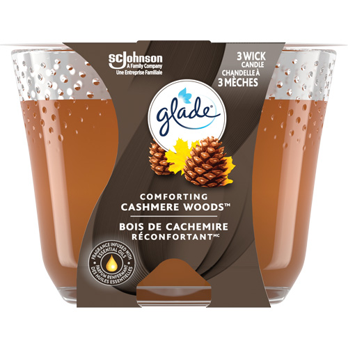 Glade&reg; 3-Wick Candle, Cashmere Woods&reg; Duraquip Inc
