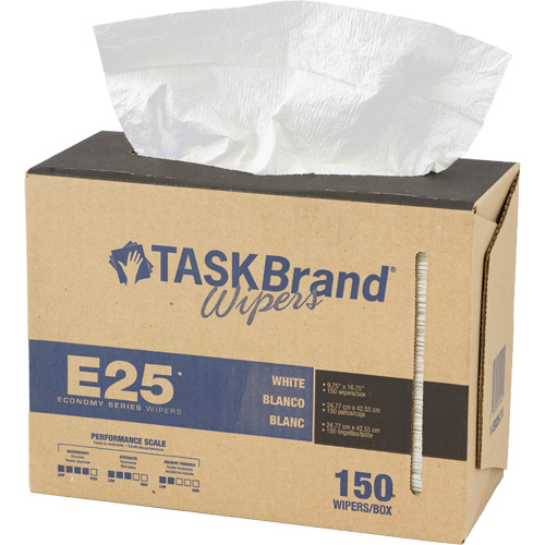 Essuie-tout &eacute;conomique &agrave; renfort tiss&eacute; TaskBrand E25, Tout usage, 16-3/4" lo x 9-3/4" la Duraquip Inc