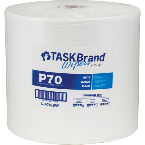 TaskBrand&reg; P70 Premium Series Wipers, Heavy-Duty, 13" L x 12" W Duraquip Inc