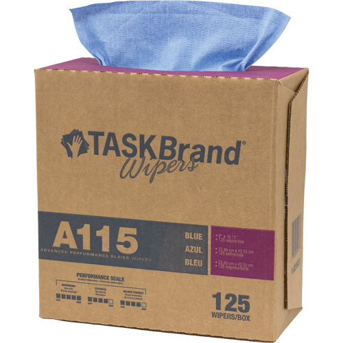 Chiffons &agrave; haut rendement A115 TaskBrand, Robuste, 16-3/4" lo x 12" la Duraquip Inc
