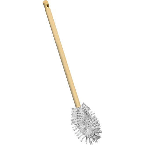Brosse &agrave; cuvettes HD &agrave; broche torsad&eacute;e, 20" l, Soies Polypropyl&egrave;ne, Jaune Duraquip Inc