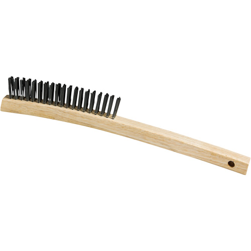 Scratch Brush, Steel, 3 x 19 Wire Rows, 13-3/4" Long Duraquip Inc