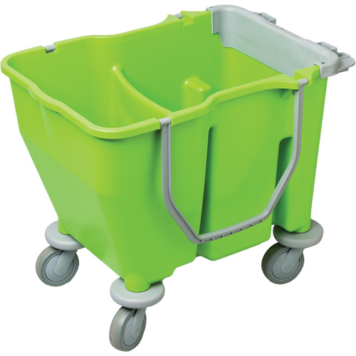 Double Mop Bucket with Wringer, 3.75 US Gal. (60 qt.) Capacity, Green Duraquip Inc