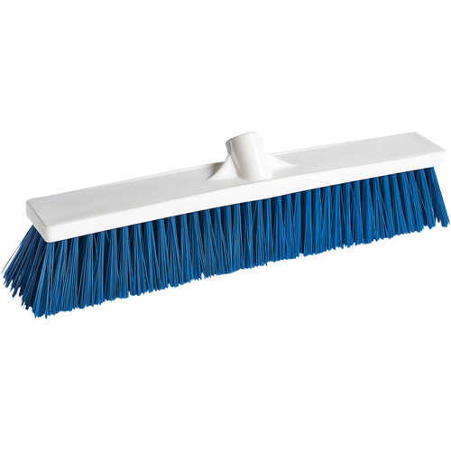 Foodservice Push Broom, Medium Bristles, 24", Polyester, White Duraquip Inc